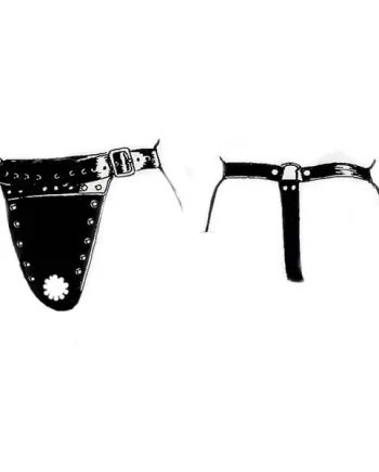 Teeth of Kali Male Leather Chastity Harness