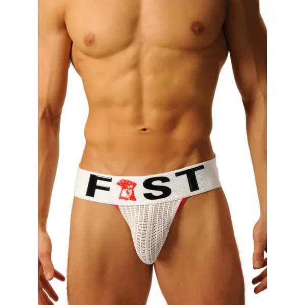 Fist Logo Jock • White