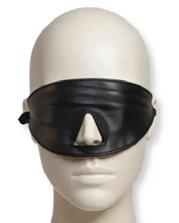 Shadow Leather Blindfold with Nose Pad