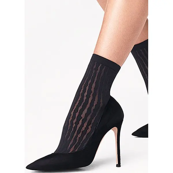 Wolford Stripes Ankle Highs