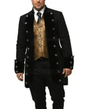 Mens French Military Style Coat SPVL