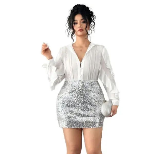 Bodycon sequin mini skirt