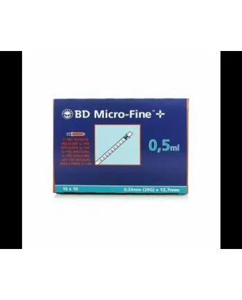 0.5ml BD Micro-Fine 29G Fixed Needle Insulin Syringes - 12.7mm Needle U-100