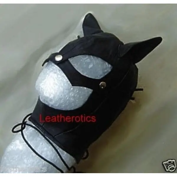 Leather Cat Mask Soft Supple Full Face