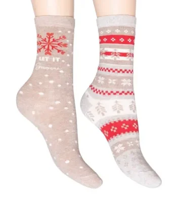 Charnos Let It Snow And Fairisle Socks 2 Pair Pack