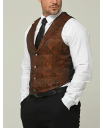 Men's Brocade Waistcoat Vest