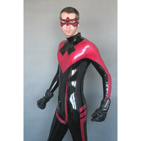 Latex Mens Nightwinger Back Zipper Catsuit