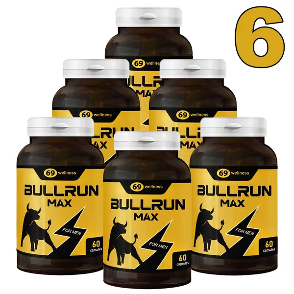 6 x BULLRUN sexual stimulant for men