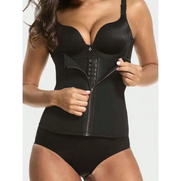 Corset Body Shaper With Buckles And Zipper