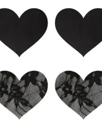 Peekaboo Pasties Satin and Lace Hearts