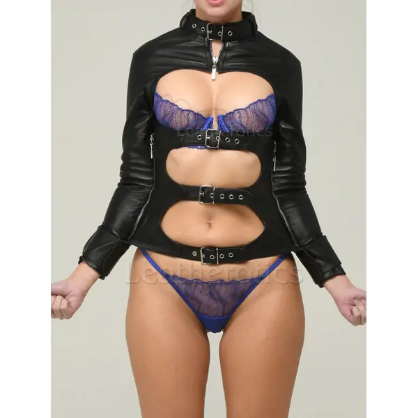 Leather Multi-Binder Bolero - Multi-Buckle Chest Binder