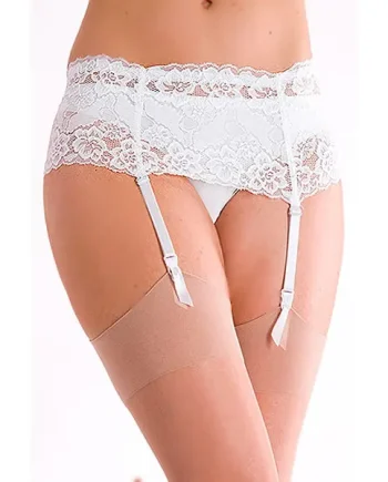 Silky Deep Lace Suspender Belt