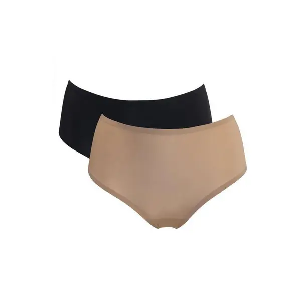 Bonded No VPL Shorty 2 Pack - Black/Toffee