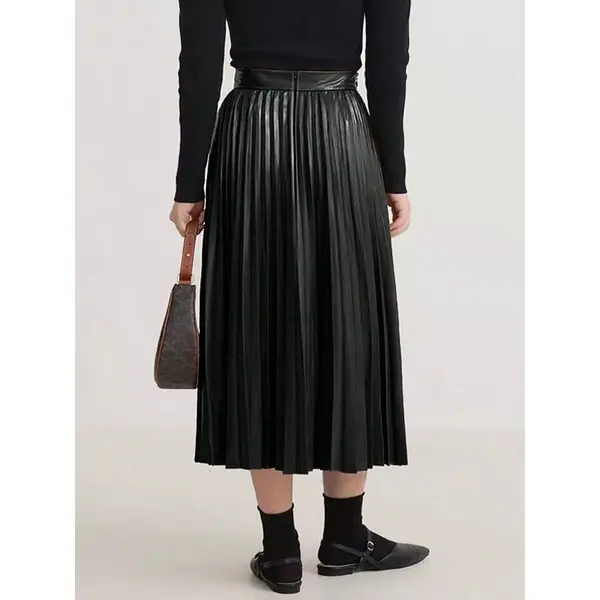 Black Pleated Skirt