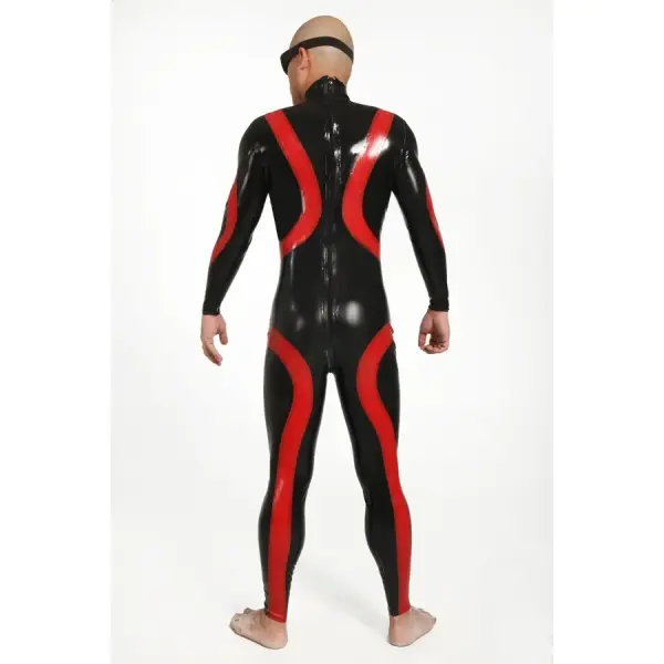Latex Mens Loopy Loops Back Zipper Catsuit