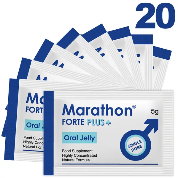 Marathon Forte Plus Oral Jelly - Edible Jelly for Men - 20 Pieces