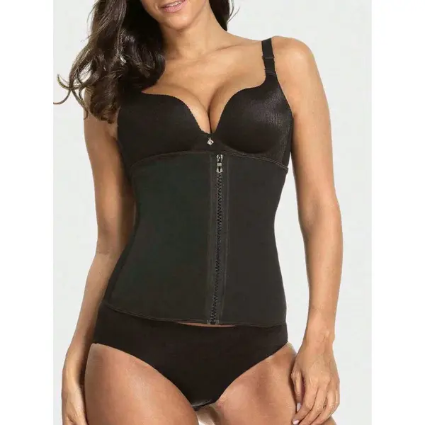 Corset Body Shaper With Buckles And Zipper