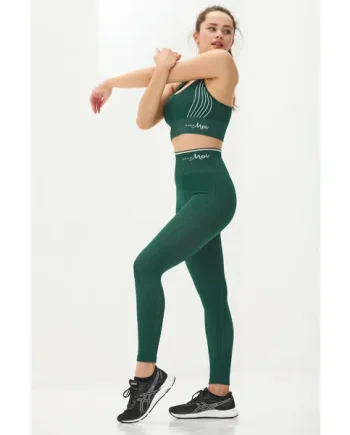 Energy Seamless Logo Legging - Forest/White