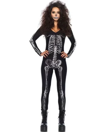 Leg Avenue X-Ray Skeleton Catsuit With Zipper Back