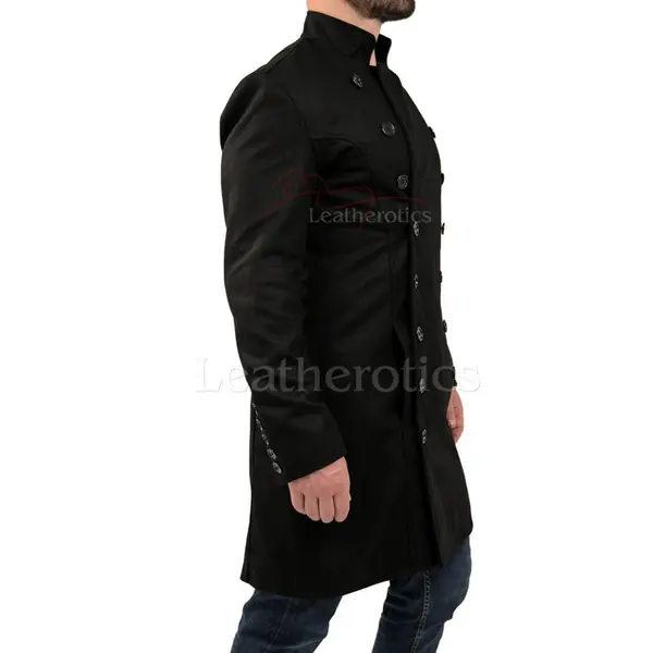 Double Breasted Military Men's Wool Coat