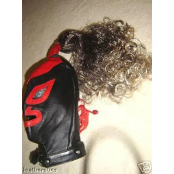 Red Black Bdsm Leather Slave Mask