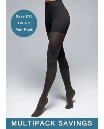 Wolford Aurora 70 Duo Pack Black Opaque Tights