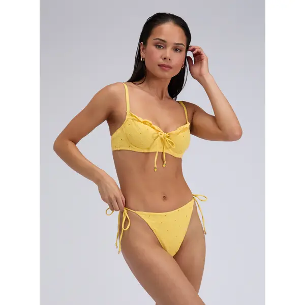 Amalfi broderie tie side bikini bottoms