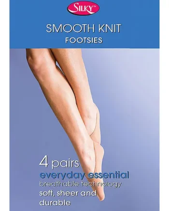 Silky Smooth Knit Footsies 4 Pair Pack