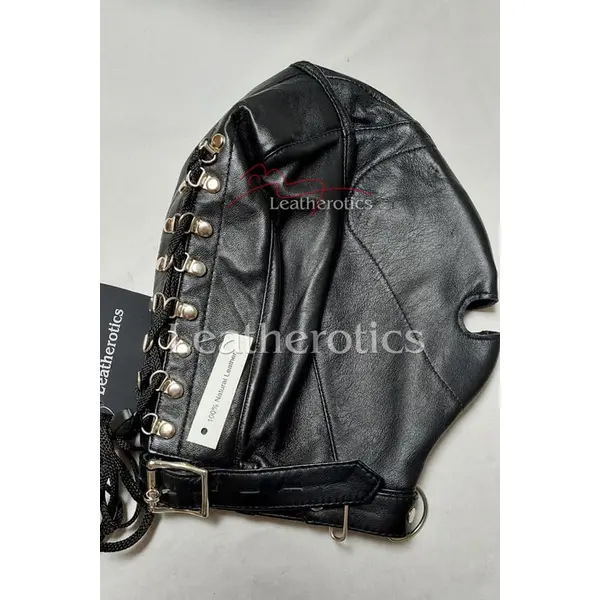 Bondage Soft Leather Hood M4