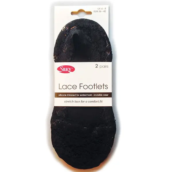 Silky Lace Footlet 2PP