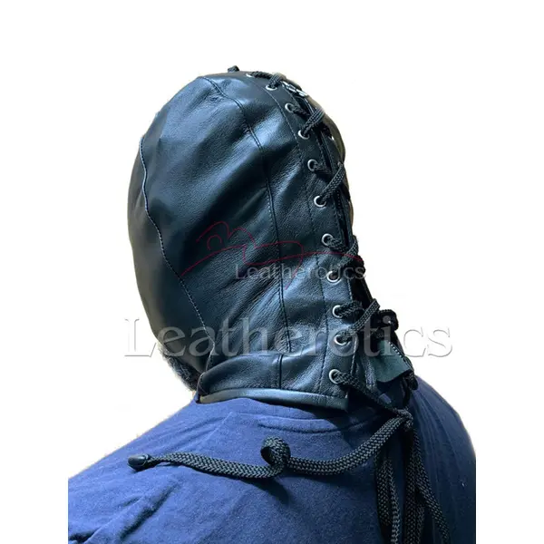 Goat BDSM Leather Hood Mask