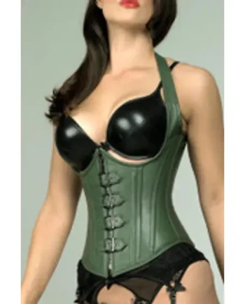 Olive Green Under Bust Corset 1803