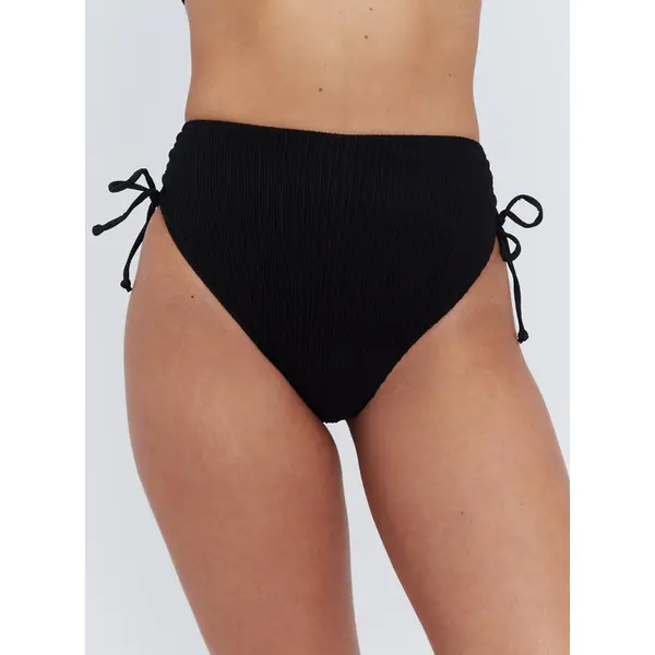 Amalfi crinkle high-waisted bikini bottoms