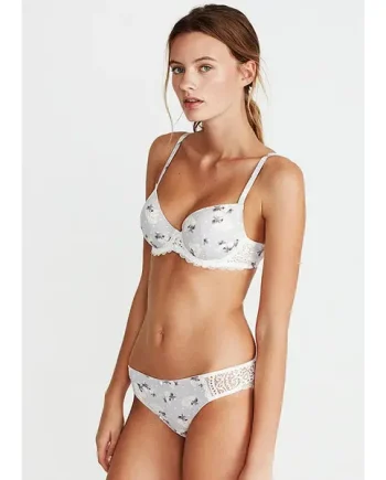 Promise Hebe Floral Moulded Cup Bra With Matching Brief