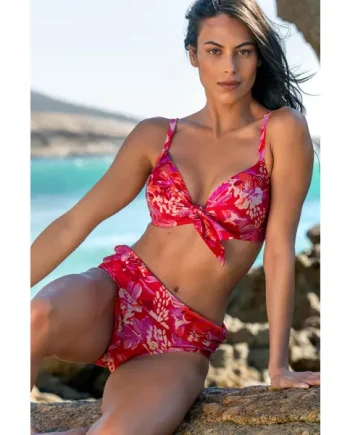 Casablanca Foldover Brief - Red Floral