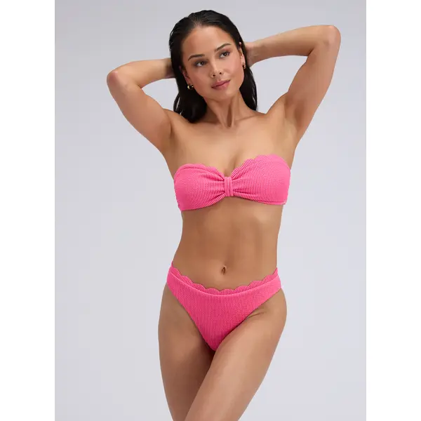 Kiri scalloped multiway bandeau bikini top