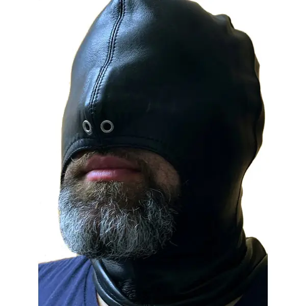 Goat BDSM Leather Hood Mask