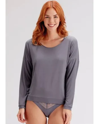 Pretty Polly Botanical Lace Slouchy Bat Wing Top