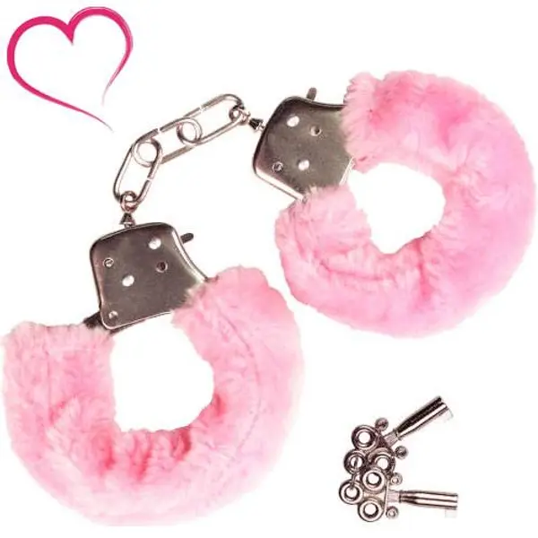 Love cuffs with pink fluff