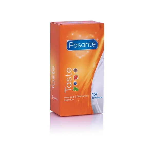Box of 12 Pasante Flavours (Taste) Condoms