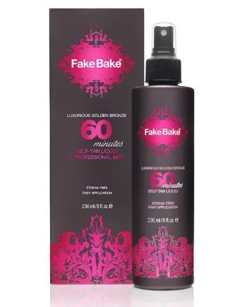 Fake Bake 60 Minutes Self Tan Liquid And Professional Mitt