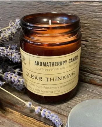 Clear Thinking Large Aromatherapy Jar Candle - Rosemary