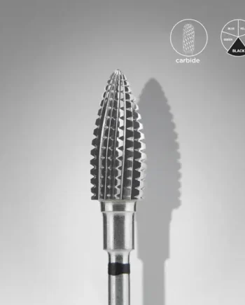 Staleks Carbide Nail Drill Bit PINE CONE 6mm/14mm BLACK