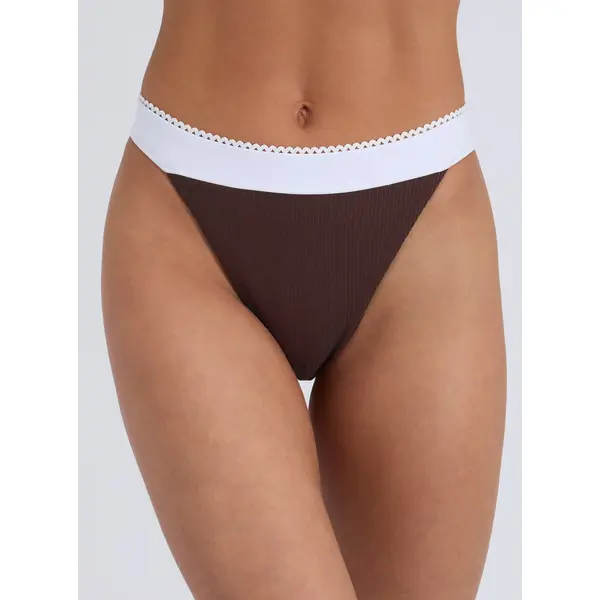 Rivoli picot tanga brazilian bikini bottoms