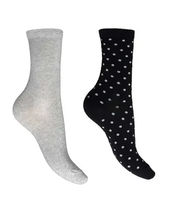 Charnos All Over Sparkle and Spot Socks Navy 2 Pair Pack