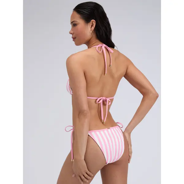 Barbuda striped triangle bikini top