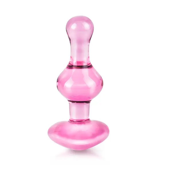 Icicles No.75 Pink Heart Glass Butt Plug