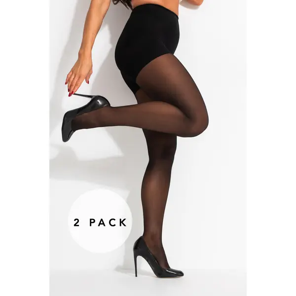 Definitions 20 Denier Shaping Control Tights 2 Pack - Black