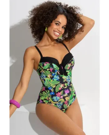 St Lucia Padded Underwired Swimsuit - Tropical