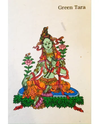 Himalayan Paper Postcard – Green Tara